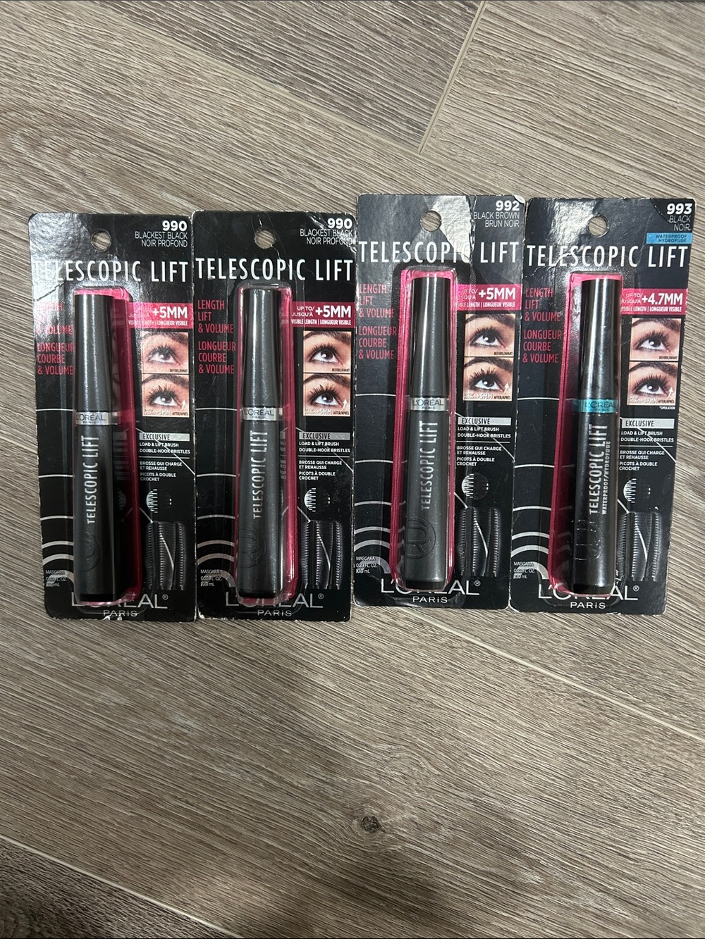 New 4X L'Oréal Telescopic Lift Mascara - Blackest Black 990 🌸 FIRM PRICE 🌸